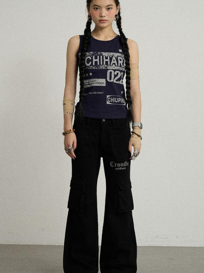 Achihara Coo Coo Pants Cargo Wide Leg Trousers