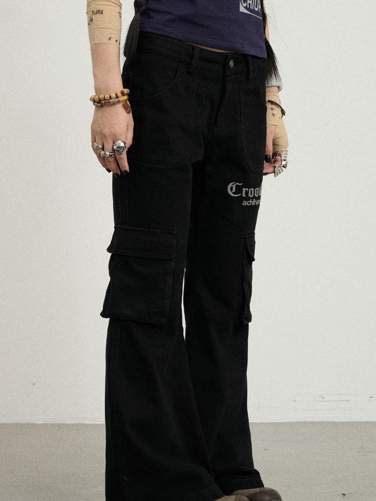 Achihara Coo Coo Pants Cargo Wide Leg Trousers