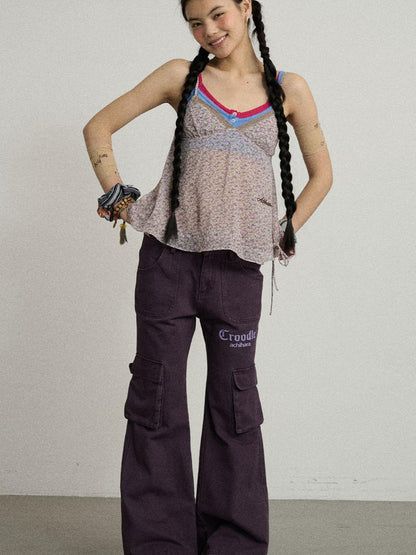 Achihara Coo Coo Pants Cargo Wide Leg Trousers
