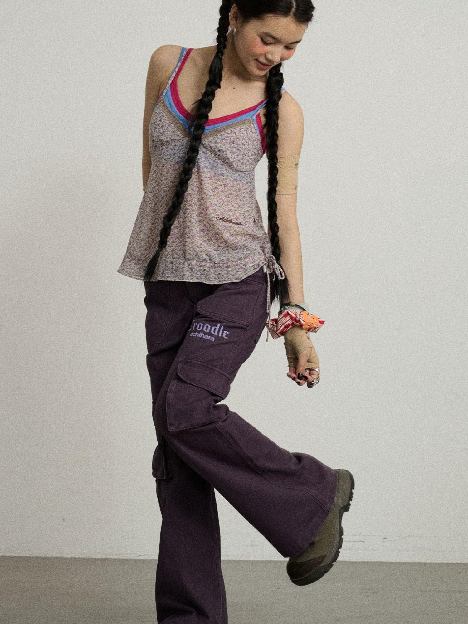 Achihara Coo Coo Pants Cargo Wide Leg Trousers