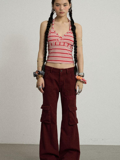 Achihara Coo Coo Pants Cargo Wide Leg Trousers