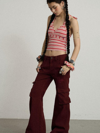 Achihara Coo Coo Pants Cargo Wide Leg Trousers