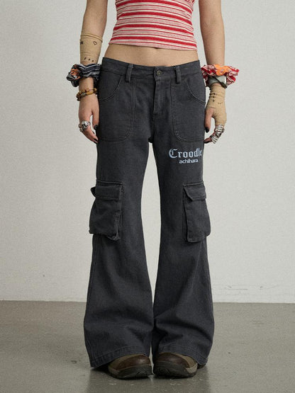 Achihara Coo Coo Pants Cargo Wide Leg Trousers