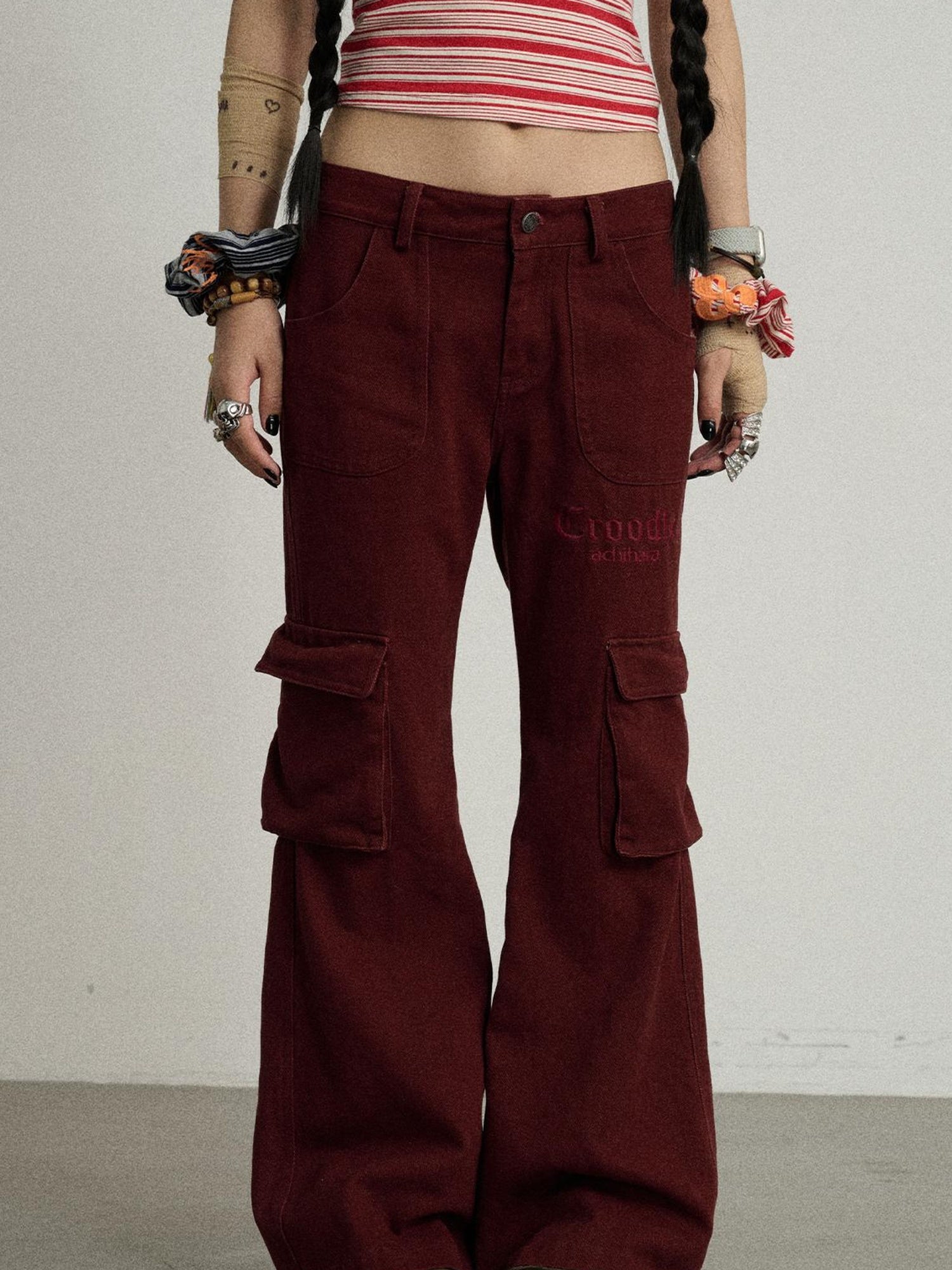 Achihara Coo Coo Pants Cargo Wide Leg Trousers