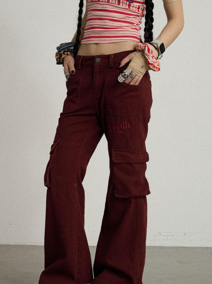 Achihara Coo Coo Pants Cargo Wide Leg Trousers