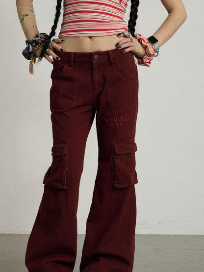 Achihara Coo Coo Pants Cargo Wide Leg Trousers