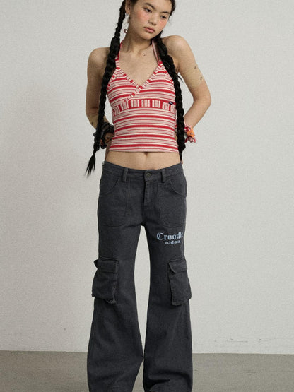 Achihara Coo Coo Pants Cargo Wide Leg Trousers