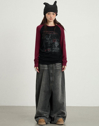 Achihara Cosmic Colorblock Long Sleeve Tee Shakespearean Romance Inspired