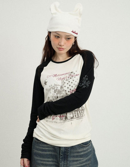 Achihara Cosmic Colorblock Long Sleeve Tee Shakespearean Romance Inspired