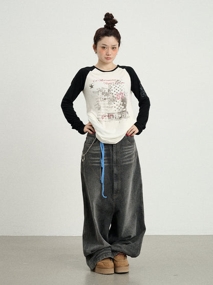 Achihara Cosmic Colorblock Long Sleeve Tee Shakespearean Romance Inspired