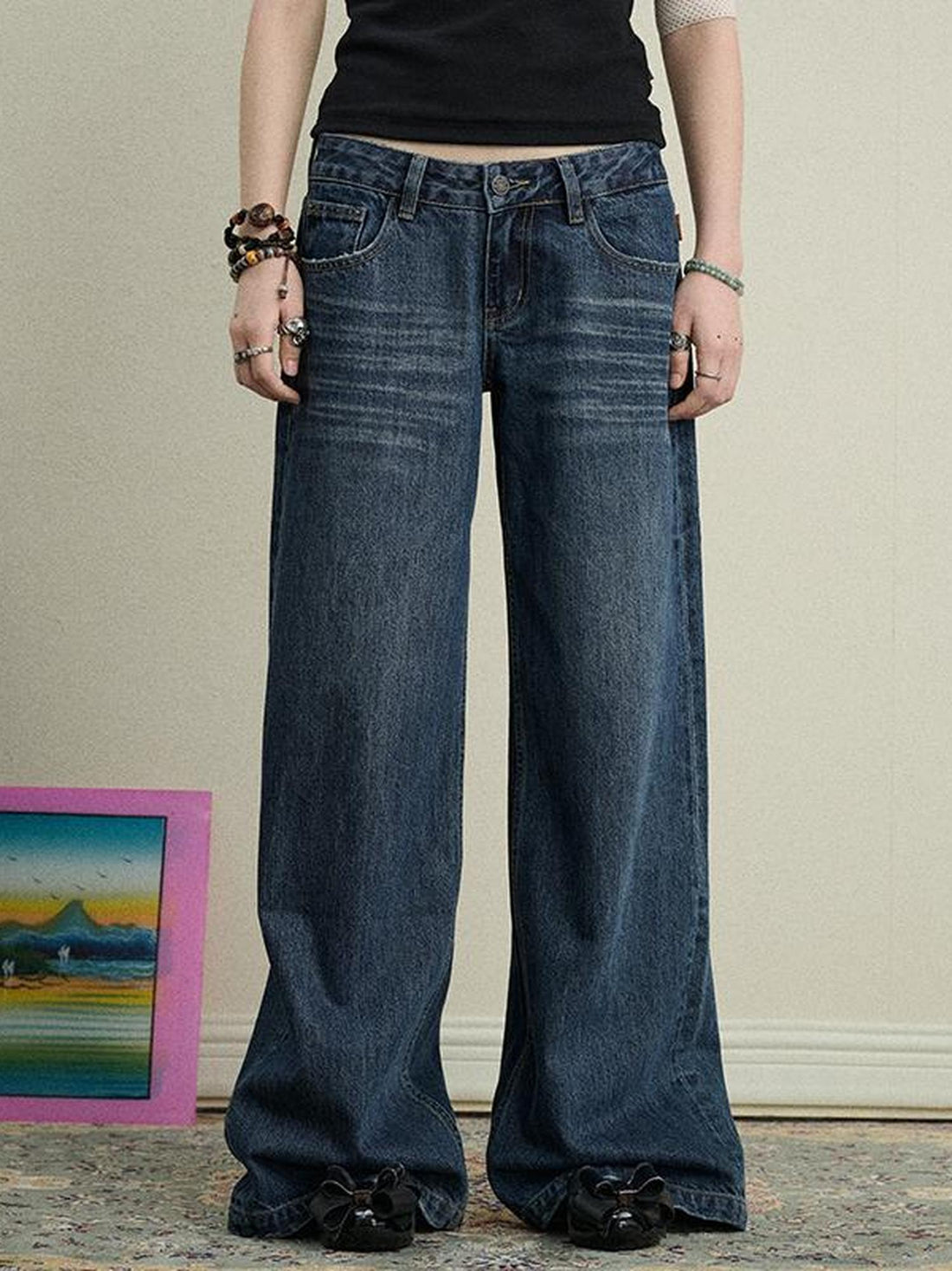 Achihara Cotton Lychee Soda Jeans For Women