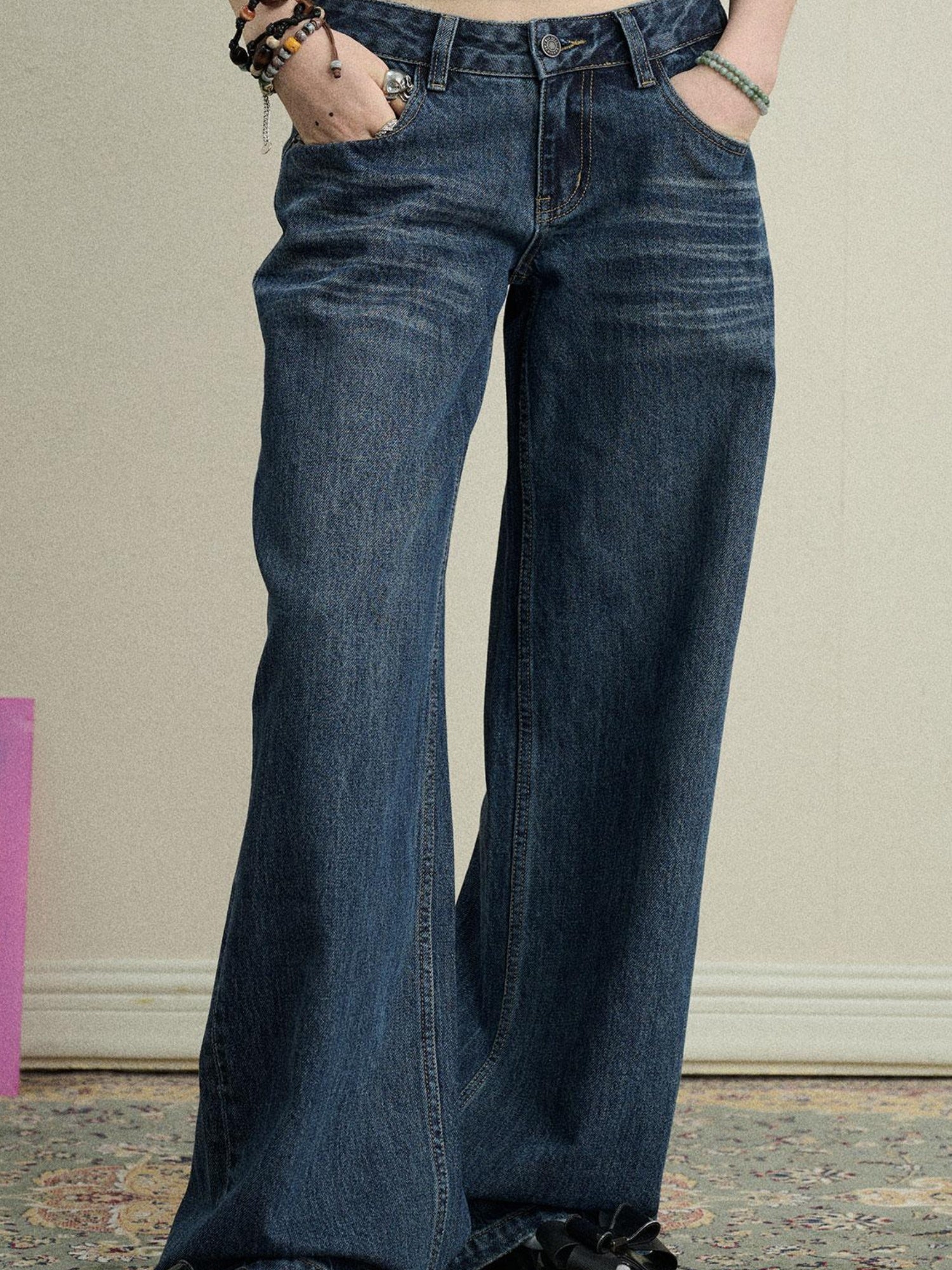 Achihara Cotton Lychee Soda Jeans For Women