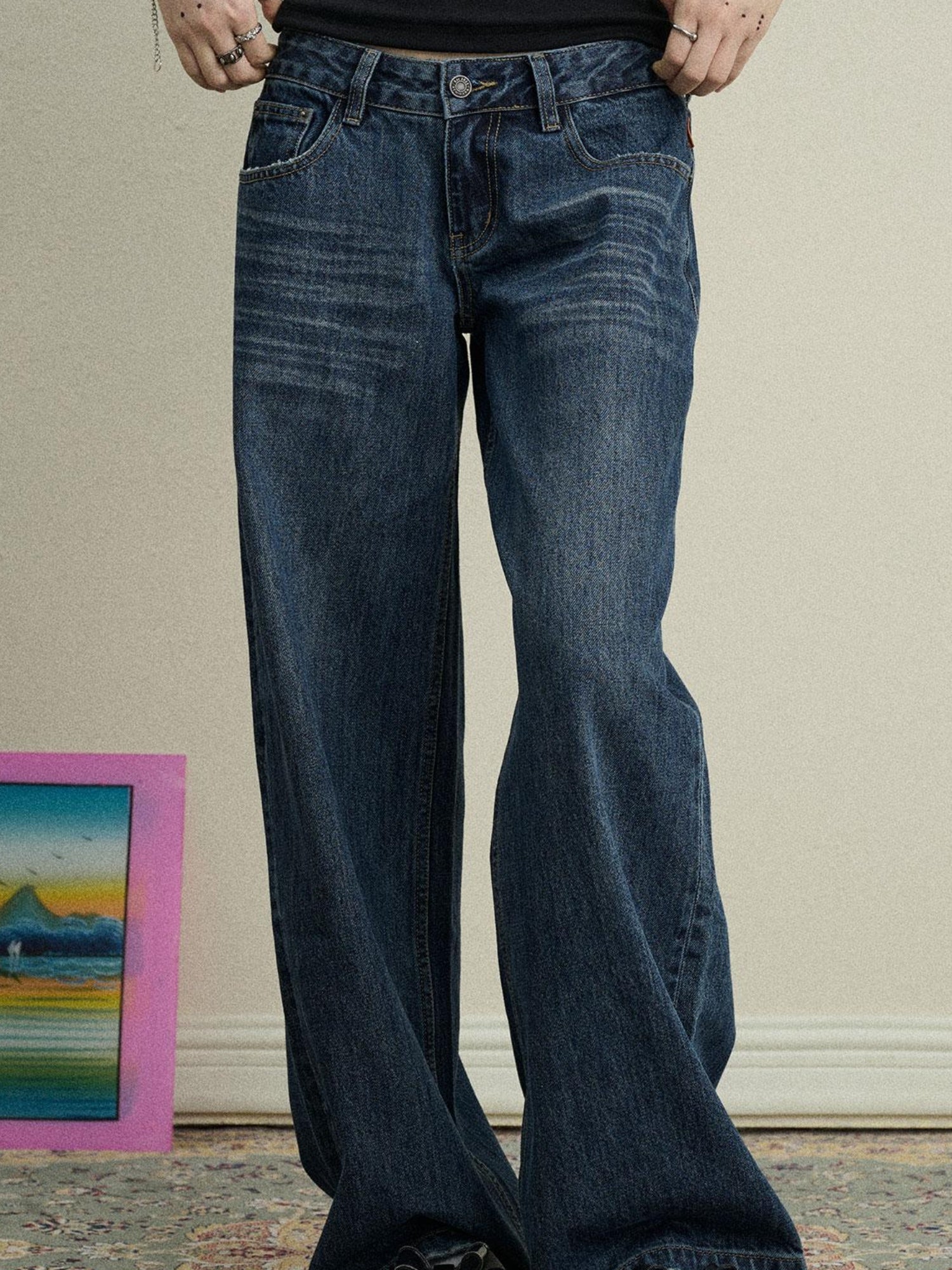 Achihara Cotton Lychee Soda Jeans For Women