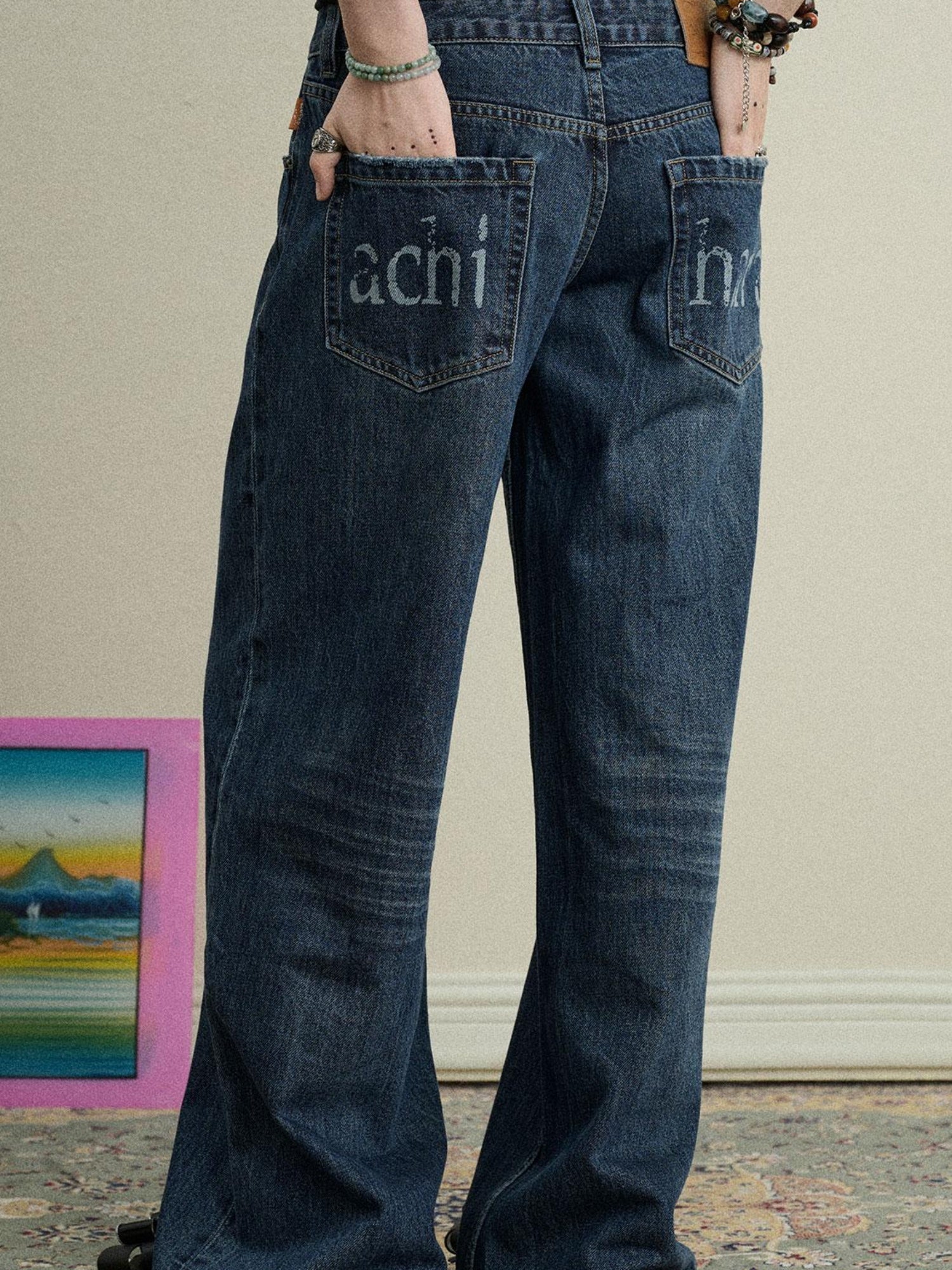 Achihara Cotton Lychee Soda Jeans For Women