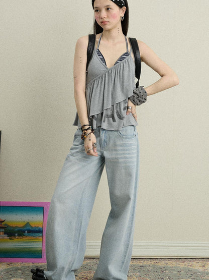 Achihara Cotton Lychee Soda Jeans For Women