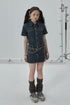 Achihara Denim Shirtdress With Short Sleeves