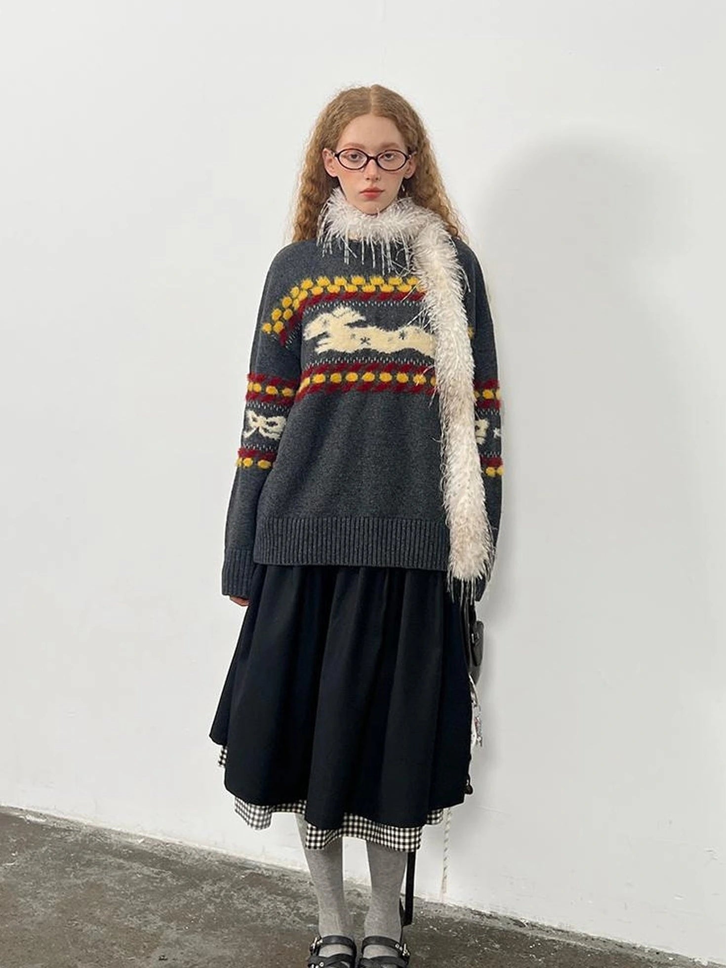 Cozy Fair Isle Dog Sweater Winter Knit With Snowflake Geometric Patterns