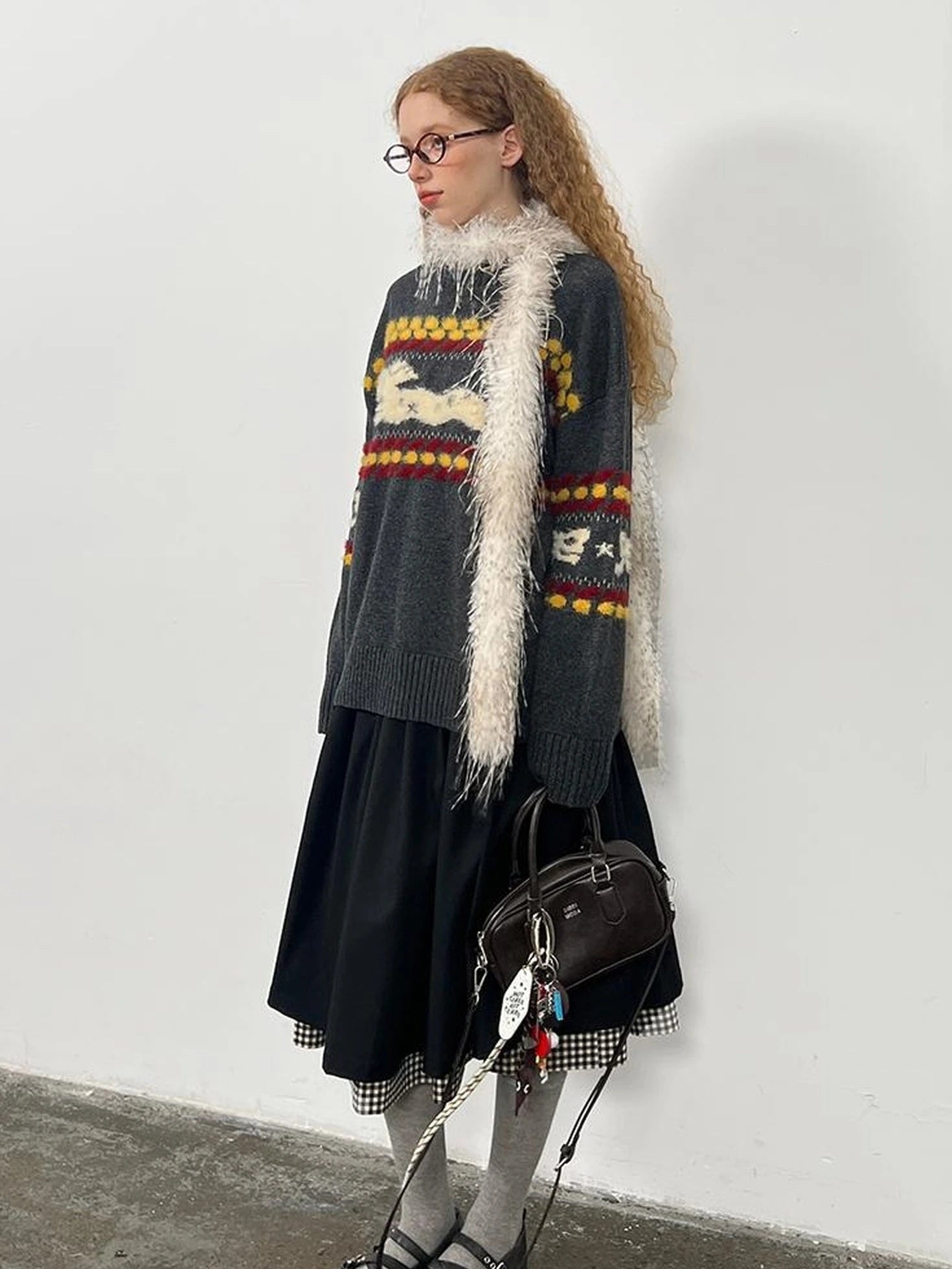 Cozy Fair Isle Dog Sweater Winter Knit With Snowflake Geometric Patterns