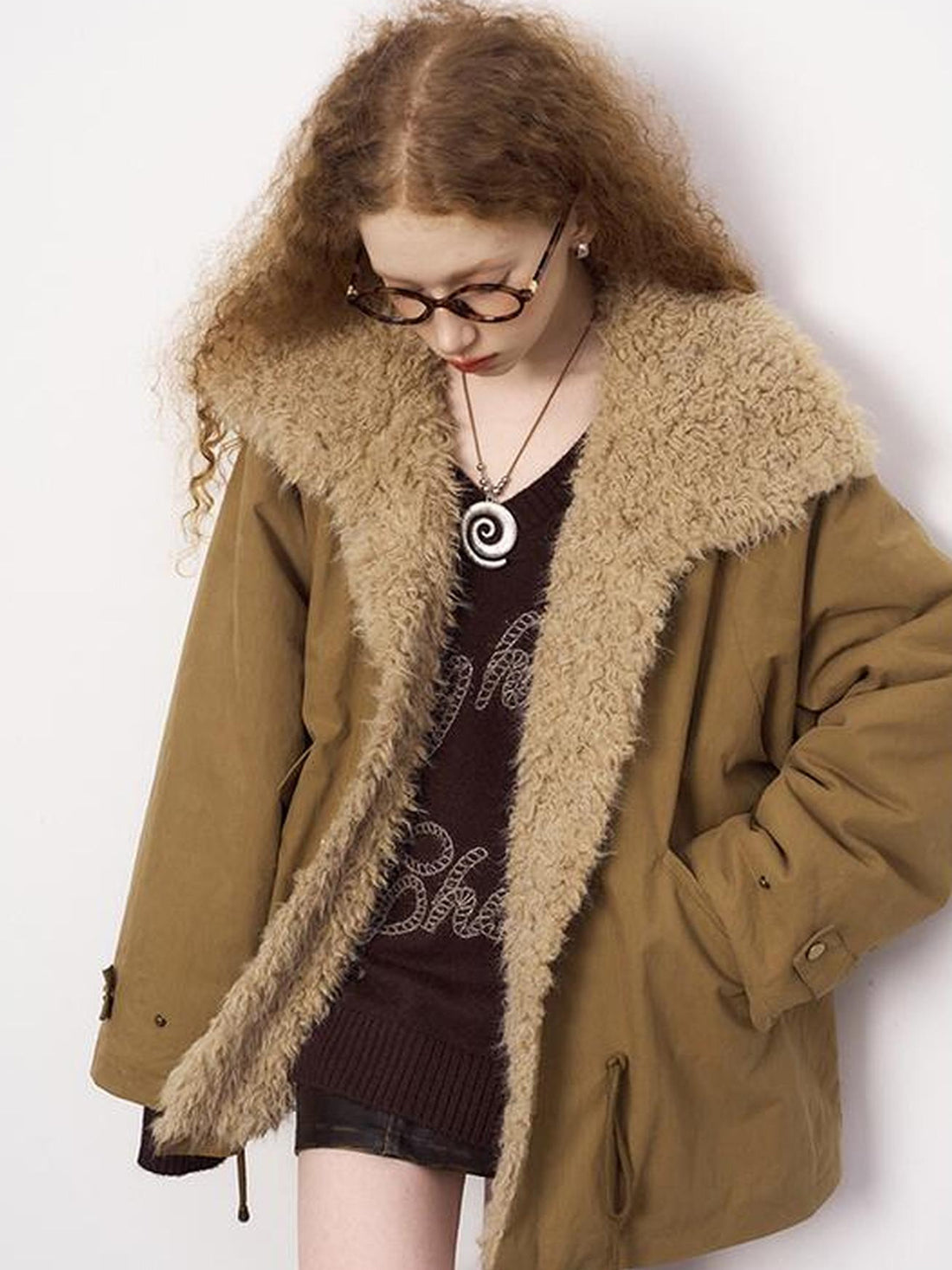 DIDDI MODA Cozy Fleece Bomber Jacket