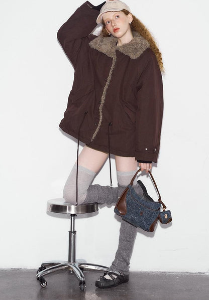 DIDDI MODA Cozy Fleece Bomber Jacket