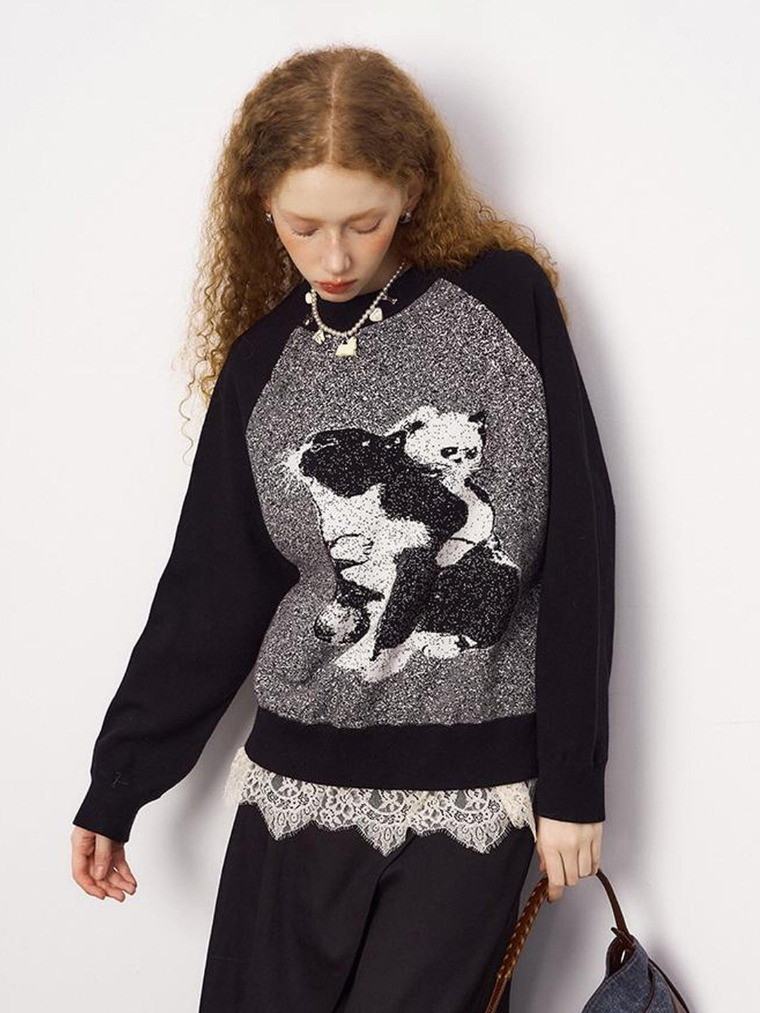 DIDDI MODA Cozy Knit Cat Sweater Winter Comfort Fit