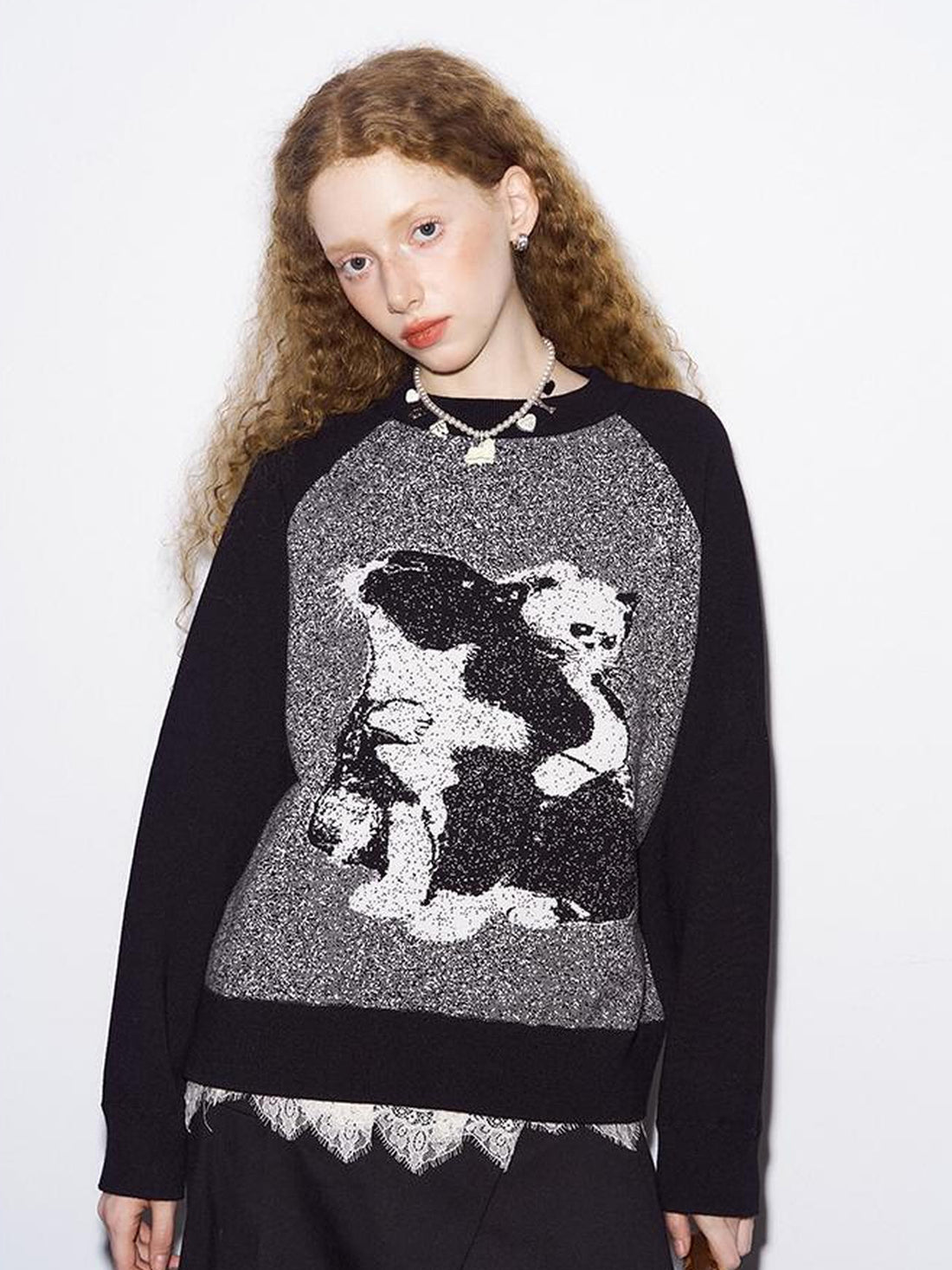 DIDDI MODA Cozy Knit Cat Sweater Winter Comfort Fit