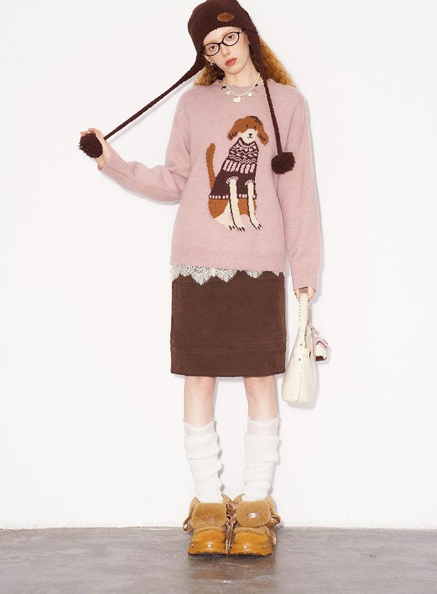 DIDDI MODA Cozy Loop Fur Pom Pom Beanie 3 Colors