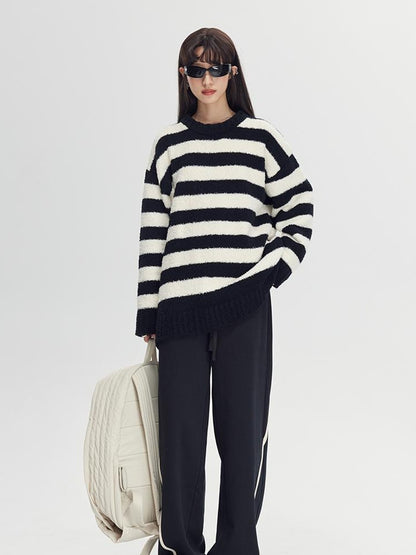 DIDDI MODA Cozy Loop Knit Stripe Sweater