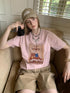 DIDDI MODA Cozy Reading Bear Cotton Tee