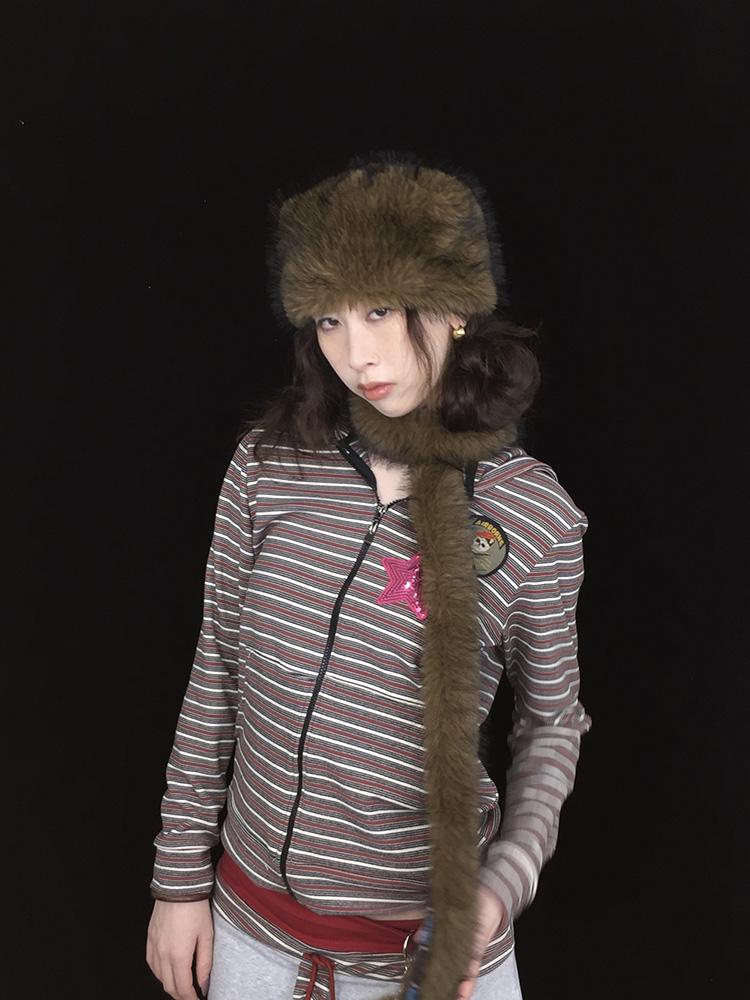 Cozy Reversible Winter Hat for Women Men Cute Fleece Cap