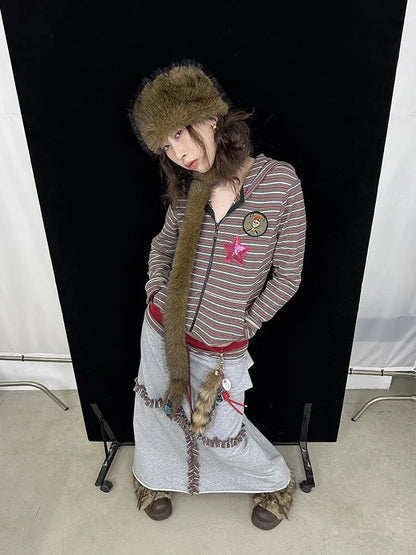 Cozy Reversible Winter Hat For Women Men Cute Fleece Cap