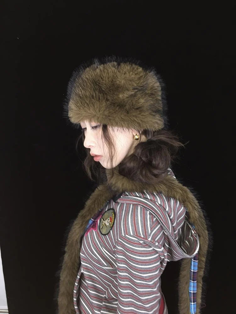 Cozy Reversible Winter Hat For Women Men Cute Fleece Cap