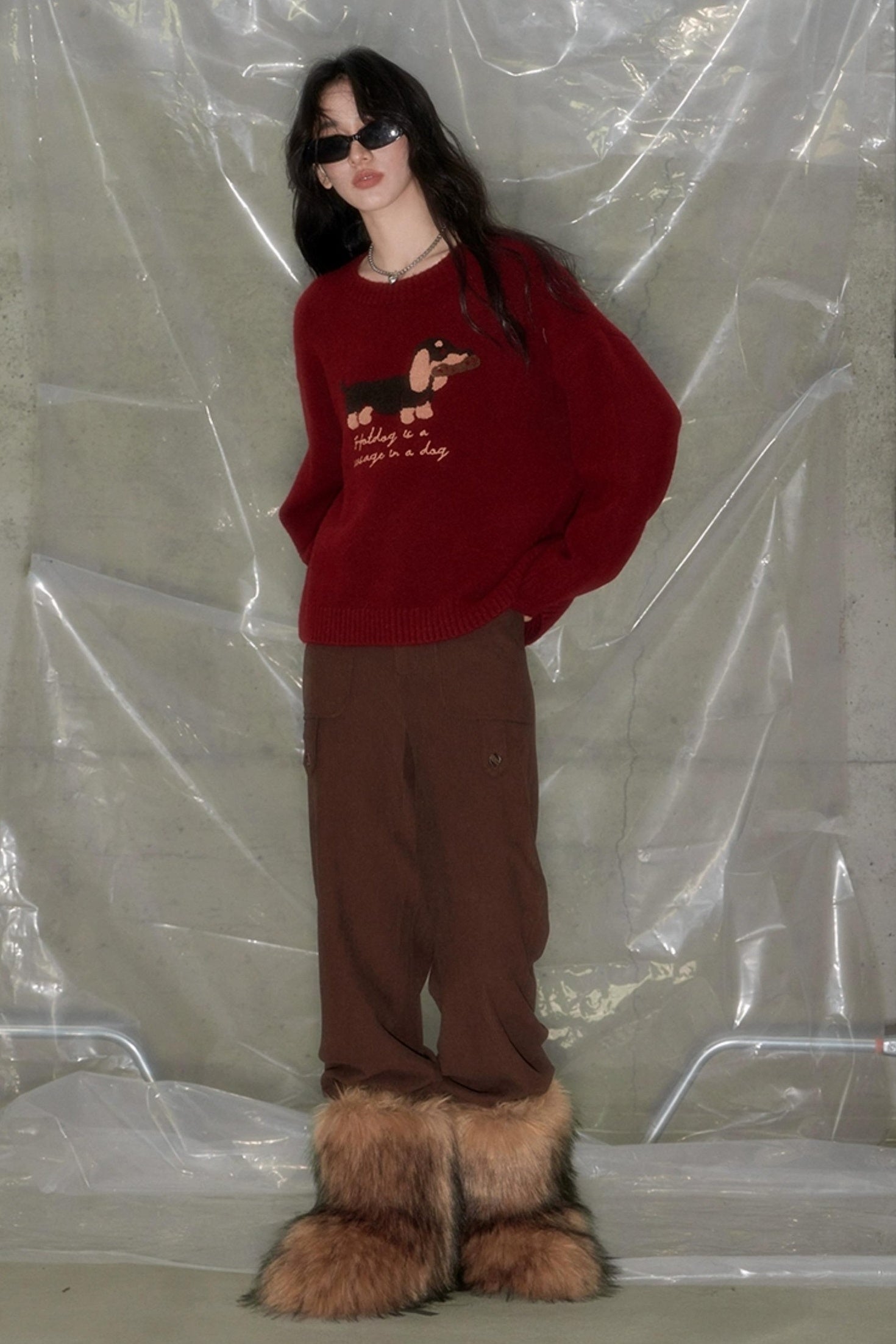 DIDDI MODA Cozydachshund Knit Sweater