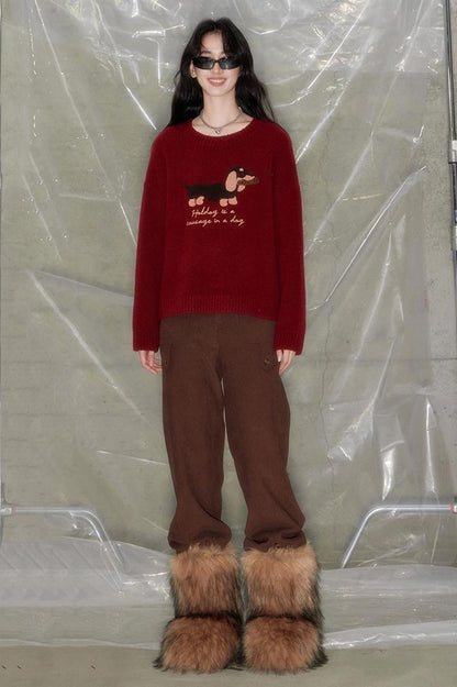 DIDDI MODA Cozydachshund Knit Sweater