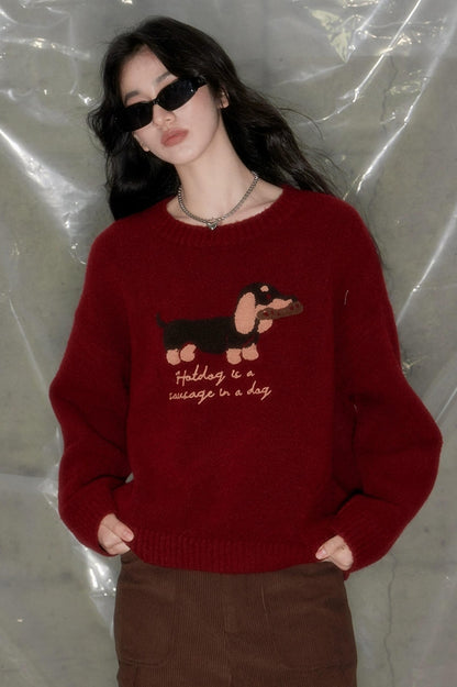DIDDI MODA Cozydachshund Knit Sweater