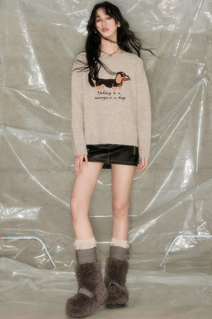 DIDDI MODA Cozydachshund Knit Sweater