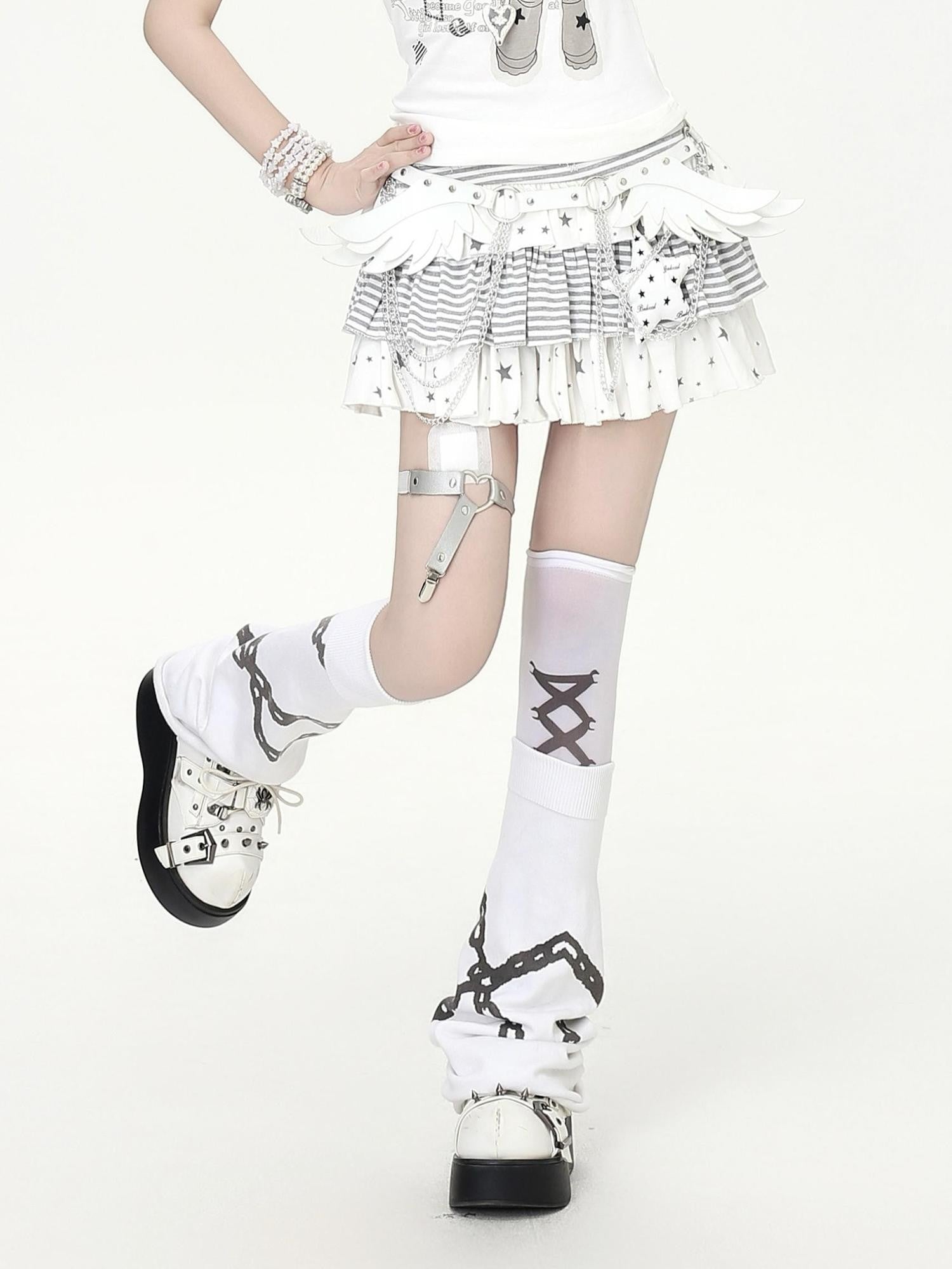 Crazy Girl Angel Wing Y2k Waist Chain Subculture Sweet Cool Hot Girl Women&