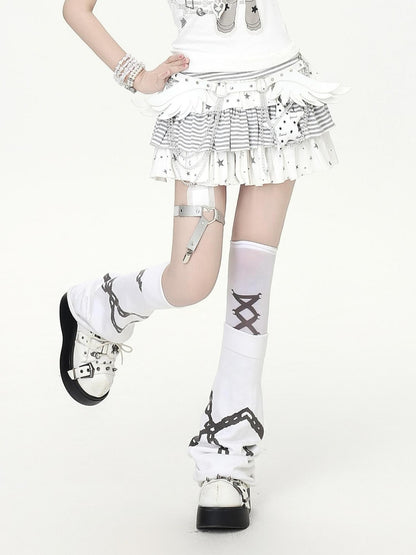 Crazy Girl Angel Wing Y2k Waist Chain Subculture Sweet Cool Hot Girl Women&