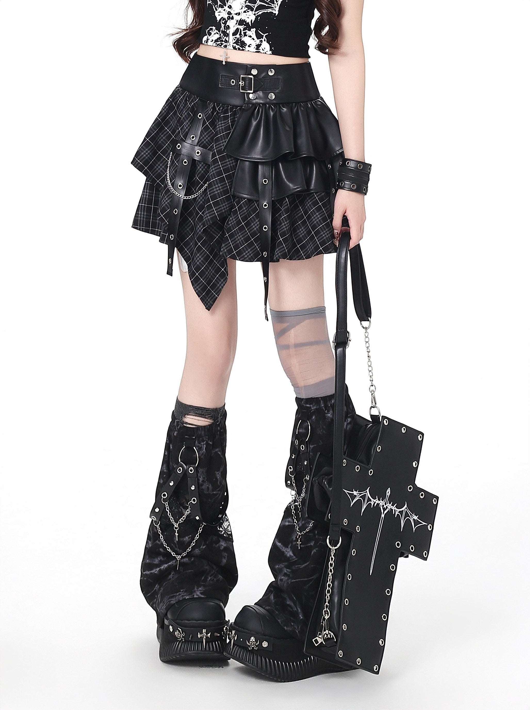 Crazy_Girl_Asymmetrical_Patchwork_Irregular_High_Waist_Slim_Women&