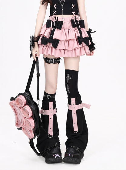 Crazy_Girl_Black_Purple_Ruffled_Bow_Puff_Women&