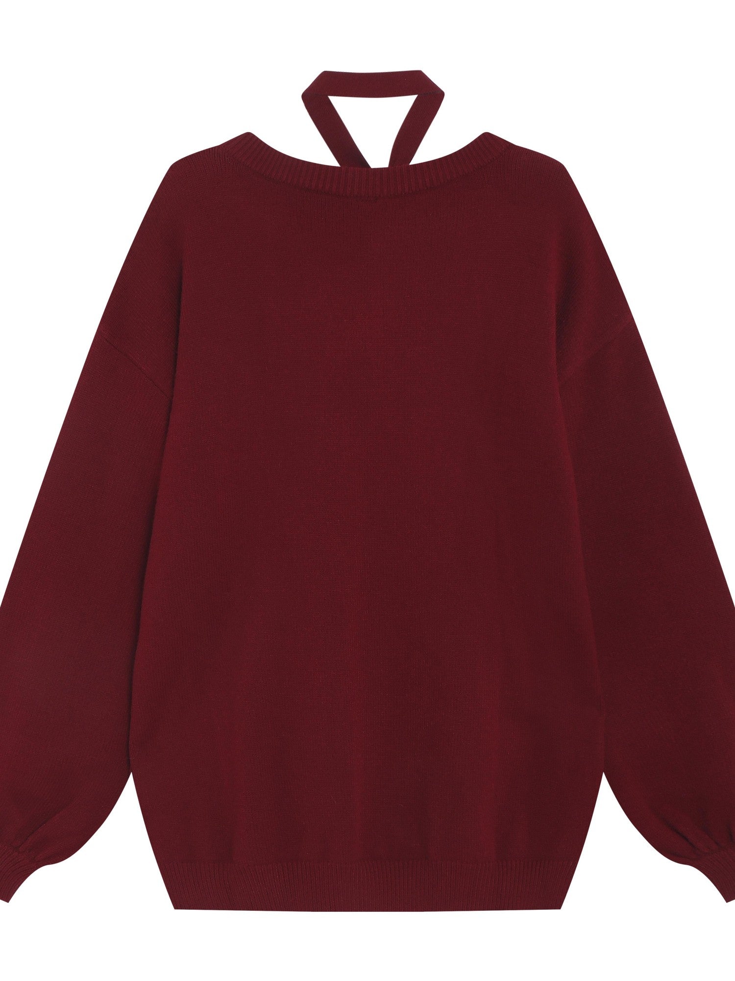 Crazy Girl Black Red Lantern Sleeve Round Neck Women&