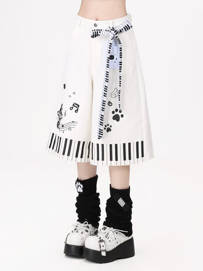 Crazy_Girl_Black_White_Kitten_Print_Collared_Women&