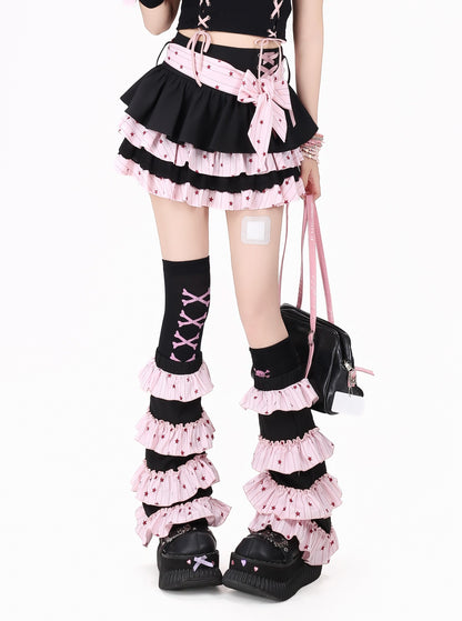 Crazy_Girl_Bow_Tie_Lace_Up_Ruffled_High_Waist_Women&