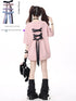 Crazy_Girl_Bowknot_Tie_Up_Original_Design_Round_Neck_Mid_Length_Women&