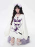 Crazy_Girl_Butterfly_Bow_V-neck_Hooded_Lantern_Sleeve_Loose_Women&