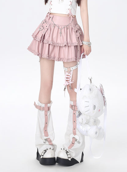 Crazy_Girl_Chain_Punk_Puffy_Cake_Anti_Exposure_High_Waist_Women&