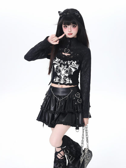 Crazy Girl Chain Punk Puffy Cake Anti Exposure High Waist Women&