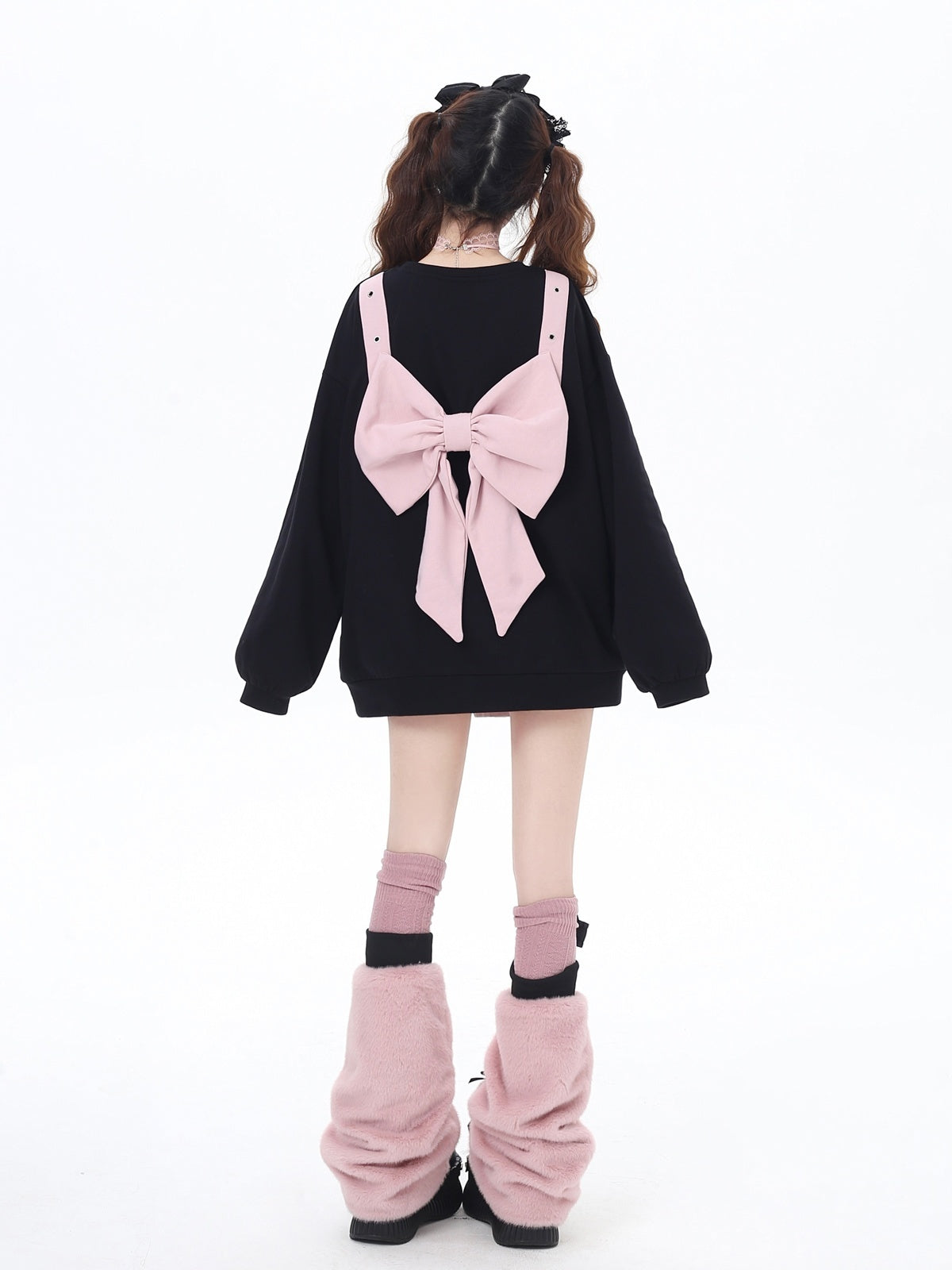 Crazy_Girl_Cherry_Blossom_Bow_Loose_Fit_Mid_Length_Women&
