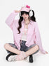 Crazy_Girl_Cute_Cat_Embroidery_Striped_Asymmetric_Hem_Women&