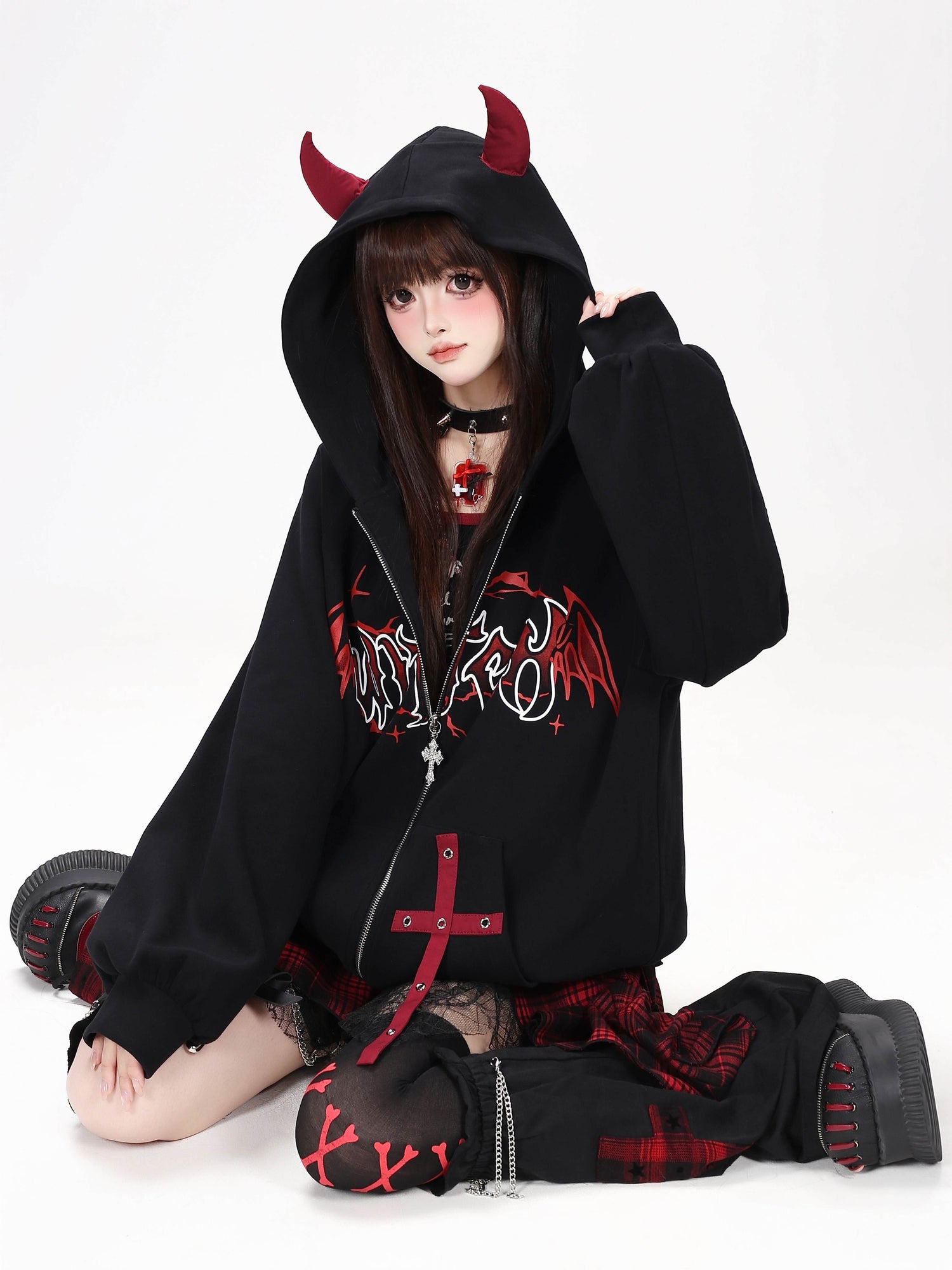 Crazy_Girl_Dark_Demon_Horn_Gothic_Webbing_Hooded_Loose_Women&